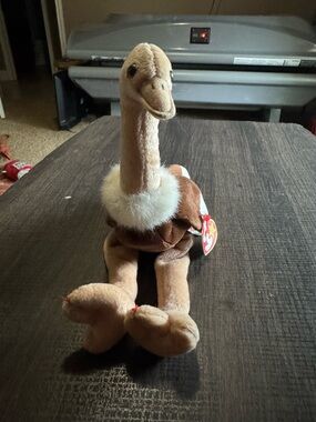 Ty Beanie Baby Stretch Retired Original Ostrich Plush 1997 Beanie Babies Ages 3+